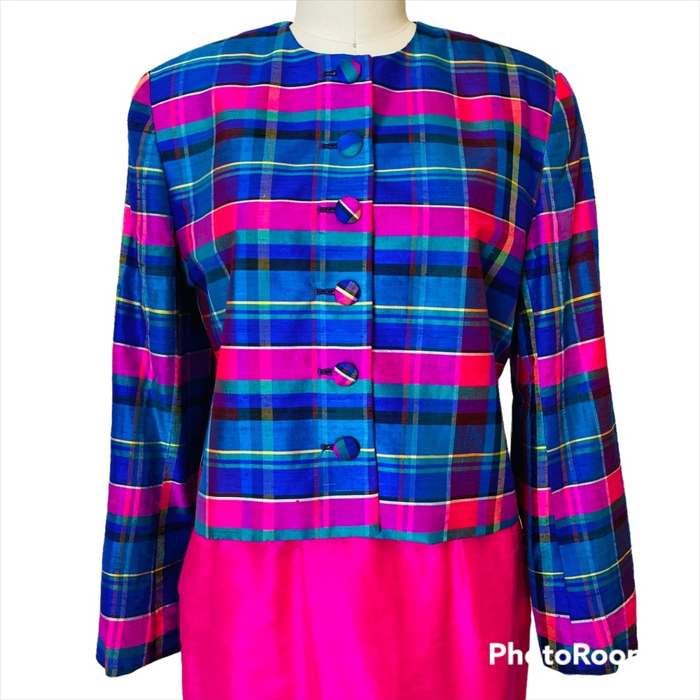 Vintage 80’s/90’s EVAN-PICON Silk Jacket and Skirt Set